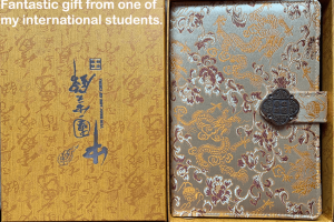 note book gift from a student