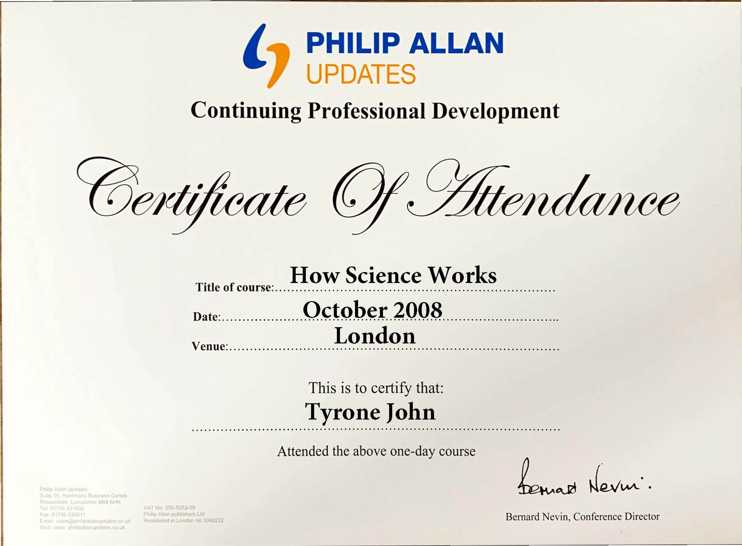 Biology education professional development training certificate